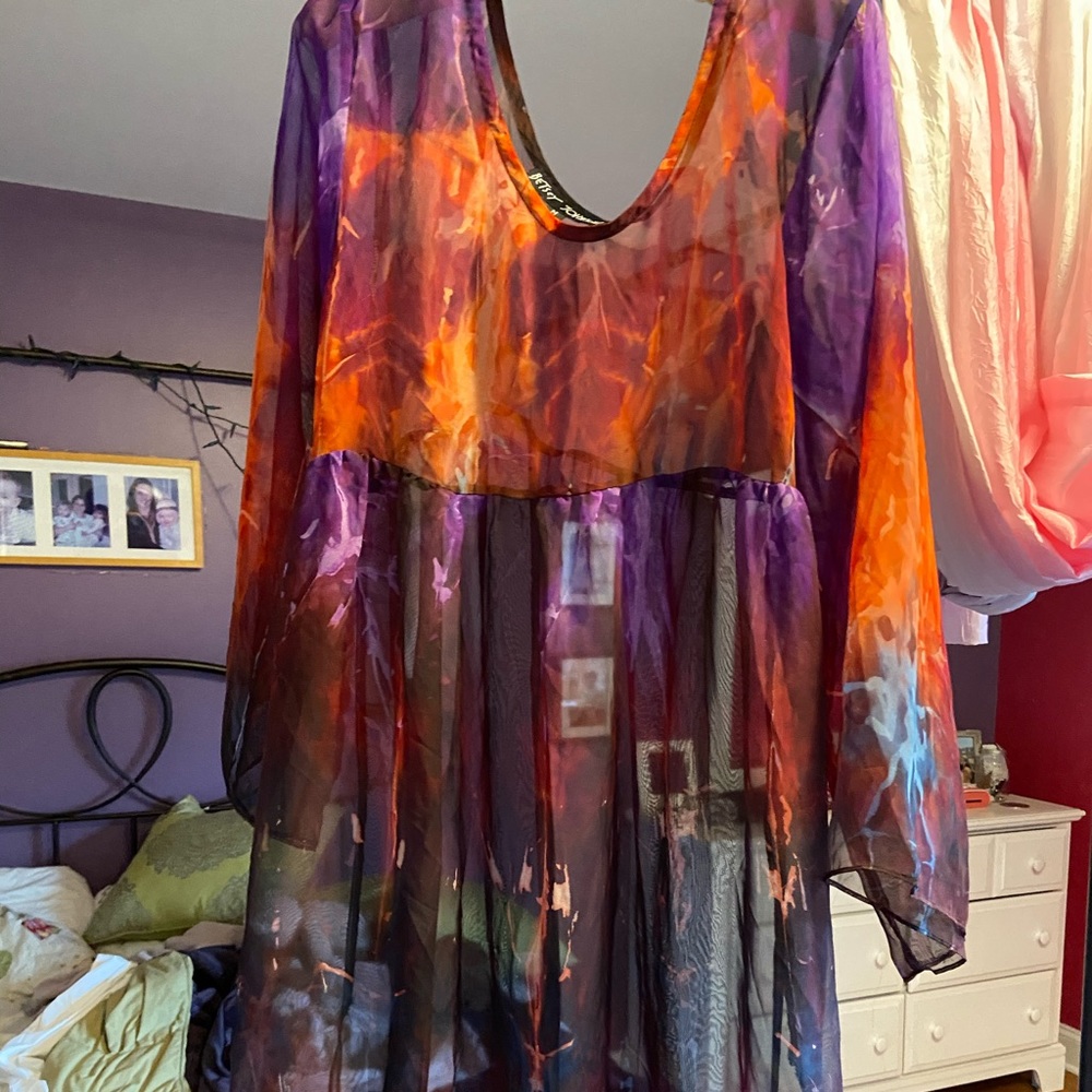 VINTAGE long see through dress. Betsy Johnson